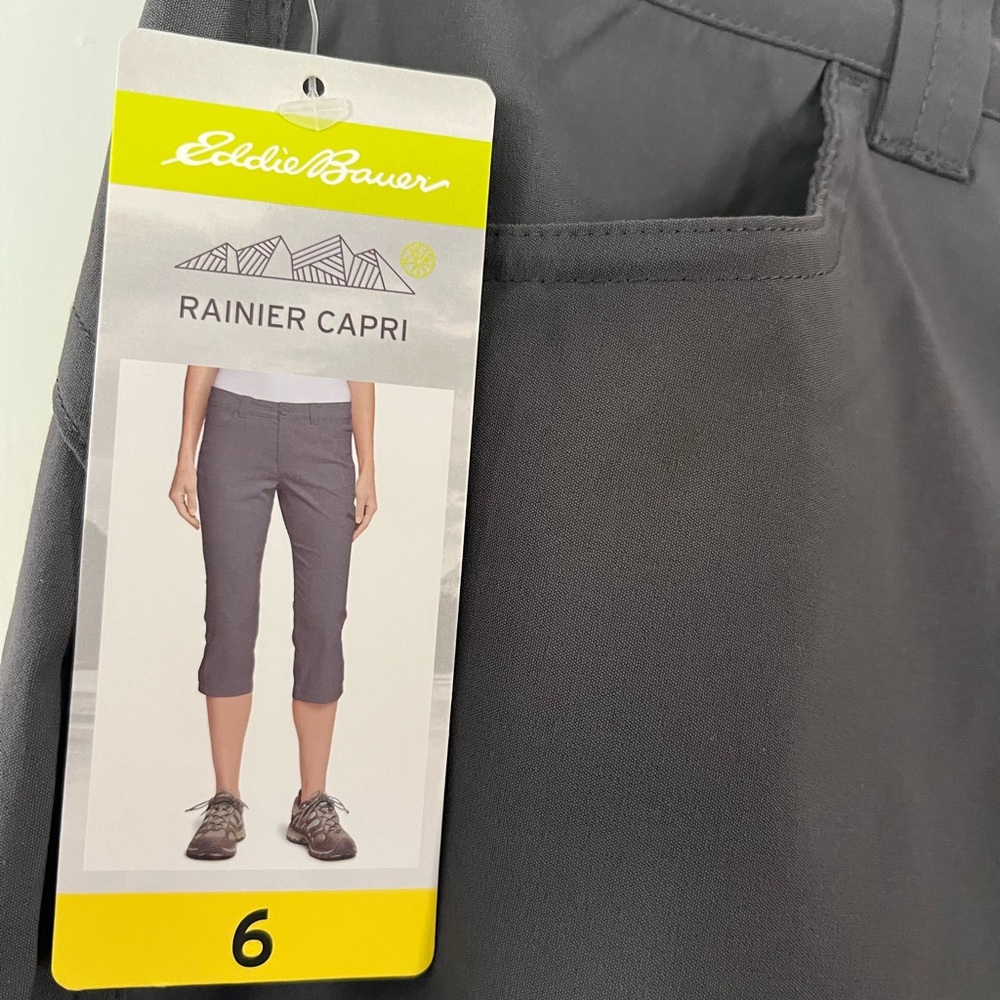 Eddie Bauer Charcoal Rainier Capri Pants